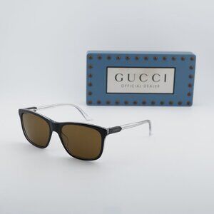 Gucci GG1819S 005 Square Sunglasses - Black\Brown